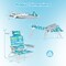 2-Pack Adjustable Folding Beach Chairs with Headrest and Armrest Comfort